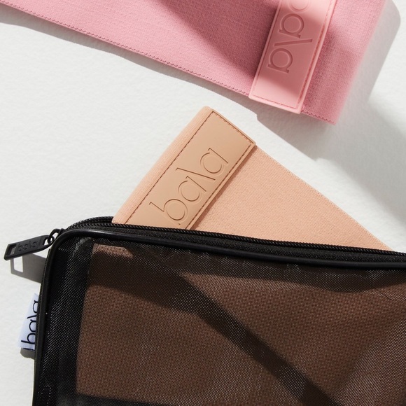 Bala Resistance Bands Fitness 3 pack Brand New Charcoal Sand Blush black pink - Picture 3 of 5